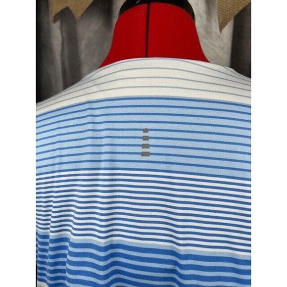 Lands’ End Women’s XL Tank Top Shirt Striped Light Blue Orange White - Picture 5 of 7